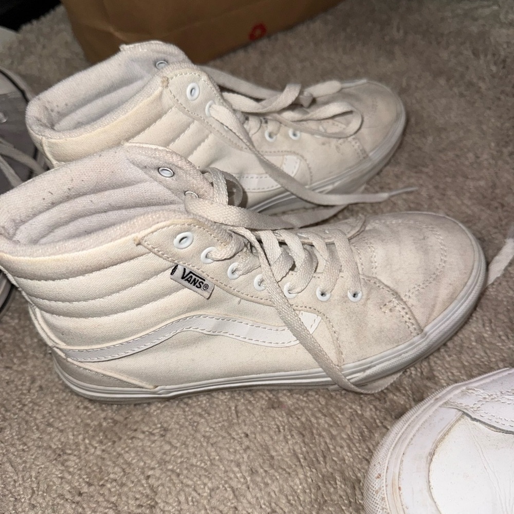Vans Cream High-Top Sneakers